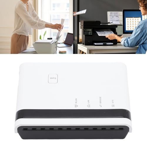 Serveur d'impression sans Fil pour Partager 4 Imprimantes USB, Pont LAN 10/100 Mbps Partage des Modes Autonomes sans Fil câblé (EU)