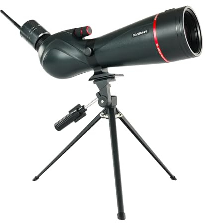 Svbony SV406 20–60x80 mm Spektiv mit SC001 WiFi Kamera, HD FMC BAK4 mit Dual Focus, 1.25'' Abnehmbares Okular, IPX7 Wasserdicht mit Stativ Tragetasche für Fotografie Vogelbeobachtung Wildtiere Scenery