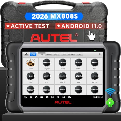 Autel MaxiCheck MX808S Diagnosi Auto: 2026 Più Recente di MK808S MK808BT, Bidirezionale Scanner come MK900 MX900 MK900BT, 3K+ Test Attivi, 28+ Reset, Tutti i Sistemi Diagnostici, OS11