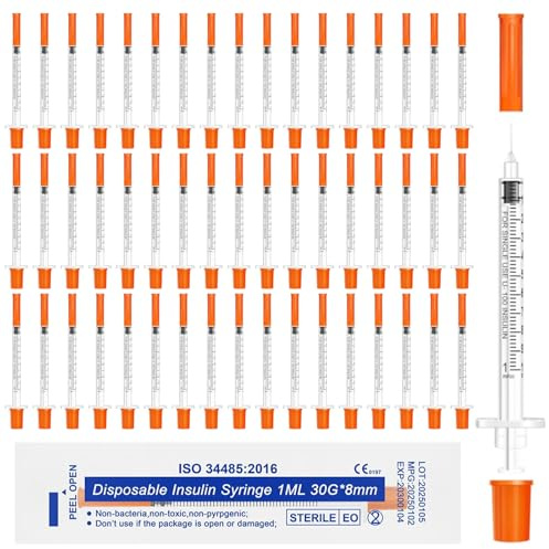 60 Stycken 1 ml Plastvalvsprutor, Mångsidiga Mätverktyg, Flytande Mätspruta med Måttstreck, Individuellt Förpackad, för Tryckfärg, Vätskeseparation, Dosering, Husdjur