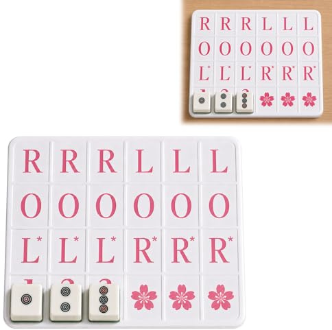DVDVBOOM Solo Mahjong Board, Mahjongs Practice Board for Beginner, 3D Printed Mahjong Trainning Game for Travel Party