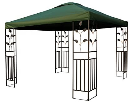 Toit de rechange pour pavillon avec revêtement en PVC (étanche) – 3 x 3 m – Polyester 270 g/m² (vert)