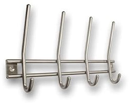 SIRO Hakenleiste Bad-Laasphe, Schlicht, Edelstahl fein geschliffen, 300 mm x 50 mm x 160 mm, LA 278 mm, 2196-300N1V1K