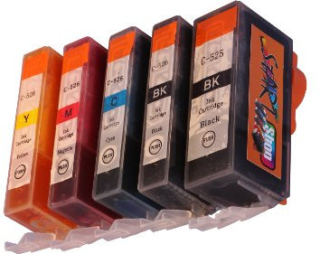 Start - 5 kompatible Reinigungspatronen als Ersatz für Canon PGI-525/CLI-526