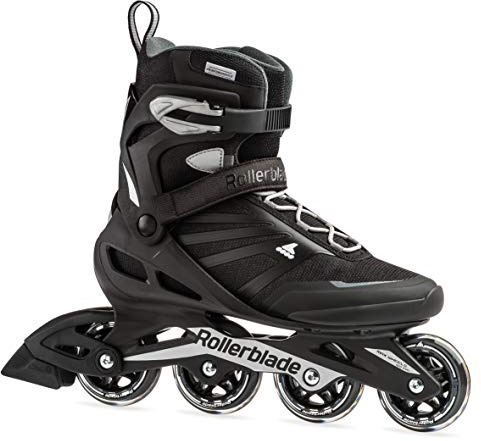 Rollerblade Zetrablade Men's Adult Fitness Inline Skate, Black and Silver, Performance Inline Skates , US Men's 8