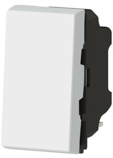 Legrand 077001L Interrupteur ou va-et-vient Mosaic Easy-Led, 1 Module, 10AX, 250V, Blanc