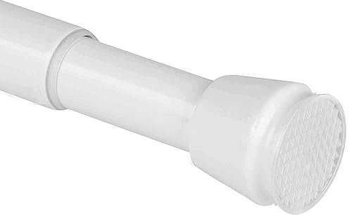 bomoe Gardinenstange Ohne Bohren zum Klemmen 70-120 cm Stufenlos Ausziehbar – Teleskopstange Duschstange ohne Bohren Rutschfest Duschvorhangstange Weiß Vorhangstange Ohne Bohren – Neptun