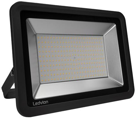 Ledvion - LED Flutlicht, 200 Watt, LED Flutlicht, 6500K, 17000 Lumen, IP65 Wasserdicht, Mit Schnellanschluss
