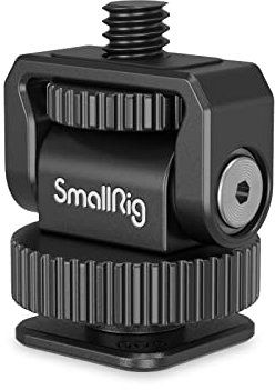 SMALLRIG 1/4 Mini Ball Head Cold Shoe Mount Adapter mit kaltem Schuhadapter für Kamera, Käfig, Fotolicht und Mikrofon - 3577