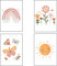Taicols 4er Set Bilder Kinderzimmer, Poster Kinderzimmer Deko Mädchen, DIN A4 Poster Babyzimmer Mädchen Deko Boho Wandbilder Deko