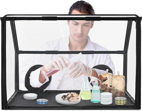 ZZM Kit de culture de champignons à flux laminaire, idéal pour les scientifiques domestiques, les cultivateurs de champignons et d'autres projets de mycologie