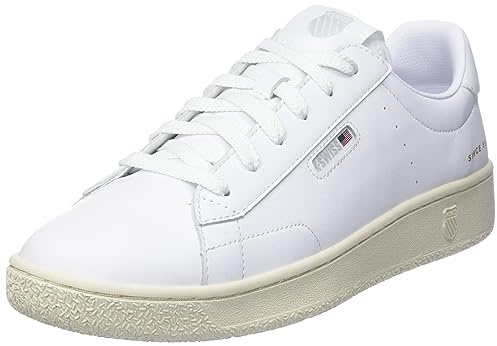 K-Swiss Men's Slammklub Cc Sneaker, Wht/Wht/Vintage, 43 EU