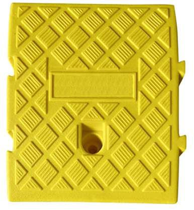 fanelod Wedge Ramp, Black Yellow Driveway Rubber Ramp, Non Slip Threshold Ramp, Wheelchair Doorstep Ramp, Mobility Door Ramp for Scooter,