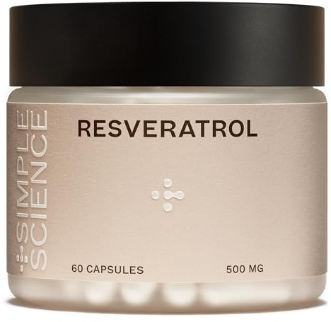 Simple Science Resveratrol 500MG | 100% Pure Trans-Resveratrol | Antioxidant Supplement | 60 Capsules (60 Servings) | Lab Tested | Non-GMO | Biodegradable Packaging | Made in The UK