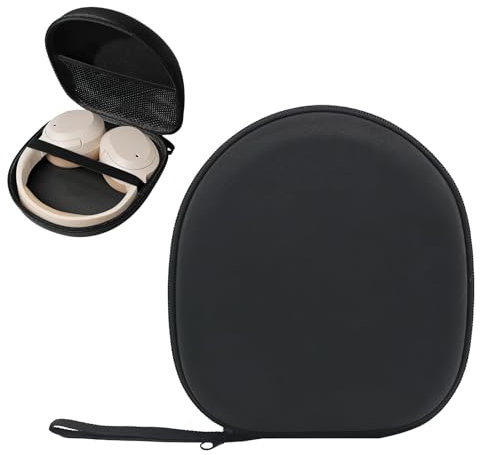 Housse Casque Audio, Étui de Transport Robuste pour Casque Compatible avec Sony MDR-XFB950BT, MDRZX310, MDRZX330, COWIN E7, Bose QC25, Grado SR80, en Nylon résistant, Noir, Taille Universelle