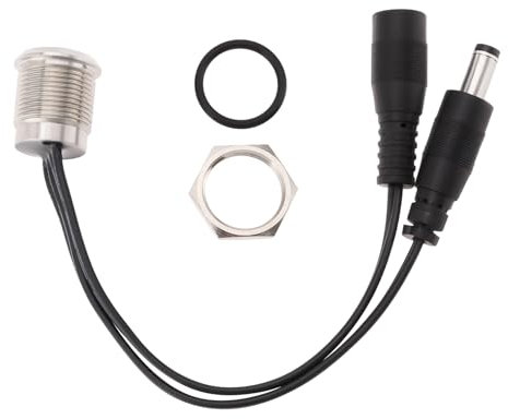 ECSiNG 1Pc 16mm 12-24V Metal Touch Mini Switch Dimmer With Blue Light Suitable For RVs Caravans Home Interiors Wardrobes and Cabinets