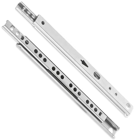 Mprofi MT® 4 Pezzi, 2 Paia | Guide per Cassetti | 17mm x 310mm | di Binari Cassetti Scorrevoli | Guide a Sfere per Cassetti | Guida per Cassetti Estrazione Parziale | Guida Telescopica per Cassetti