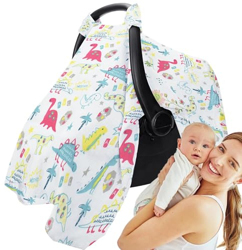 Tuxxjzm Coprisedili per auto per seggiolino auto per | Copertura per passeggino leggero per bambini | Tenda parasole per passeggino estivo, custodia di trasporto traspirante per bambina e