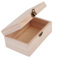 Entgoinggo Holzbox für Bastelbedarf mit starken Scharnieren, Aufbewahrungsbox aus Holz mit Deckel, Bastelbehälter, Andenken-Organizer für Heimwerker (M)