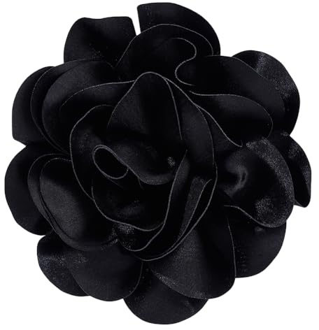 PH PandaHall Broche de flor de rosa grande de 18 cm, broche de flor grande y elegante para solapa, para traje de mujer, vestido, ceremonia de boda, fiesta, baile, joyería, regalos, 17.5 cm x 4 cm