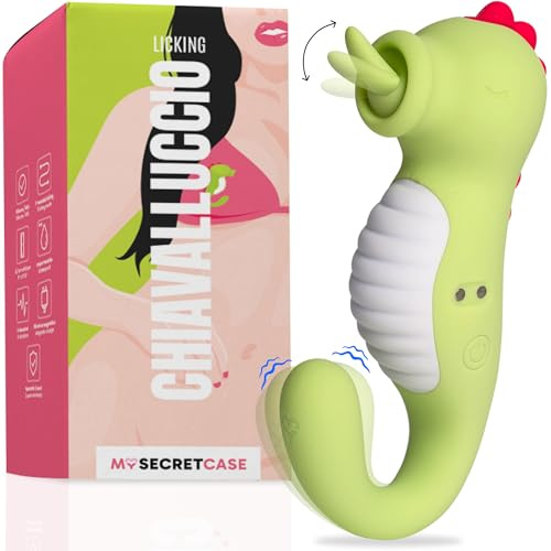 MySecretCase Vibratore Clitoride Lingua Vibrante Vibratoreper Donna Piccolo 5 Livelli di Vibrazione Stimolatore Clitoride Femminile Sexytoysys Coppia Masturbatore Donna Impermeabile USB