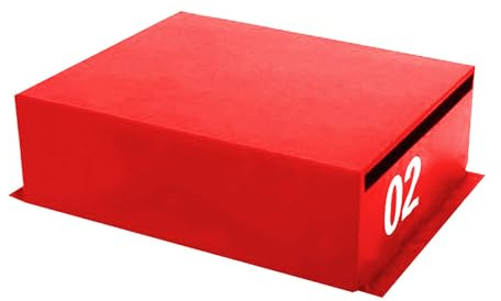 Scatola di Salto Pliometrico Plyo Box Scatola per Saltare Morbida 4 in 1 Attrezzi per Allenamento di Salto Superficie Antiscivolo per Adulti e Bambini Esercizio in Ca(Color:Adults Red/90x55x30cm)