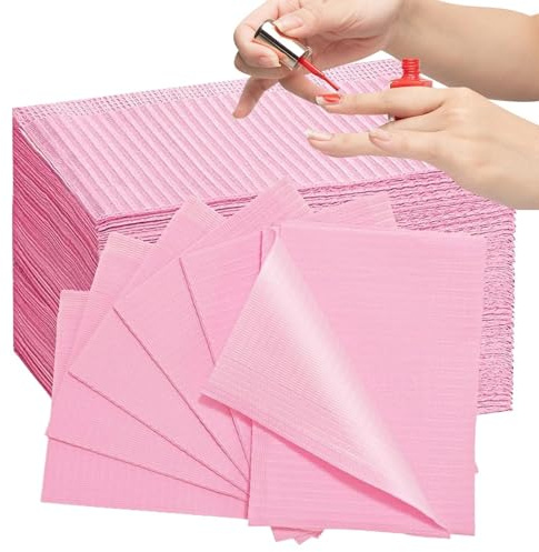 Nagelbibs 125 Stycken Absorberande Tillbehör Till Salonger | Nagelbordsskydd Pappershanddukar För Makeup, Skönhet, , Köket, Kliniker, Spa, Studio, Samt