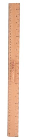 SOESFOUFU Regla de medición de madera 50 CM con escala doble para costura y corte de tela, herramienta ligera para sastrería y confección artesanal