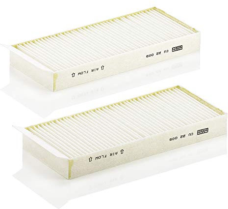 MANN-FILTER CU 22 009-2 Innenraumfilter/Kabinenluftfilter (2er Set) - für Pkw + Transporter