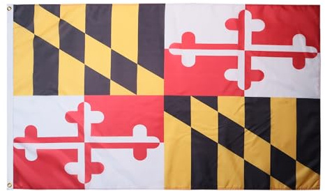 BANDIERA MARYLAND 90x60cm - BANDIERA STATO AMERICANO – USA - STATI UNITI 60 x 90 cm - AZ FLAG