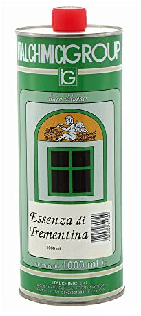 Italchimici Bidon de 1 L d'essence de térébenthine végétale, dilution limpide, pour vernis, peintures synthétiques oléagineuses