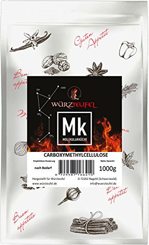 Carboxymethylcellulose, CMC, Lebensmittelkleber, E 466. Molekulare Küche. Beutel 1000g. (1KG)