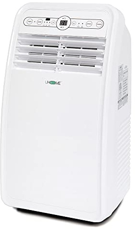 Uhome Portable Air Conditioner, 8000 BTU Compact AC Unit with Cooling, Dehumidifier, Fan, Remote Control and Window Mount Kit Included, White