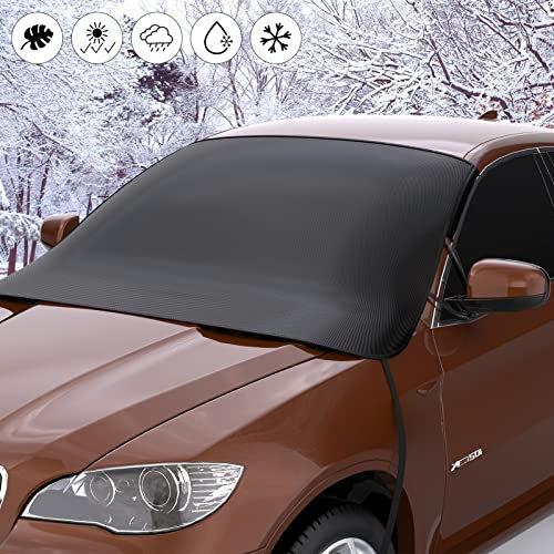 Car Windscreen Cover for Winter, Snow Cover Heavy Duty, Windscreen Covers Frost Snow Protector Car Windshield Cover