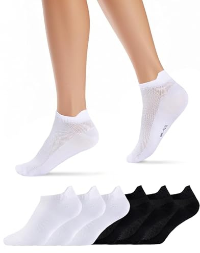 Effeet Chaussettes Running Homme Femme, Lot de 6 Paires Chaussettes Basses Courte, Chaussettes Sport Respirantes Anti Transpiration, Anti Ampoule Socquettes pour Marche, Tennis, Casual, Multi 39-42