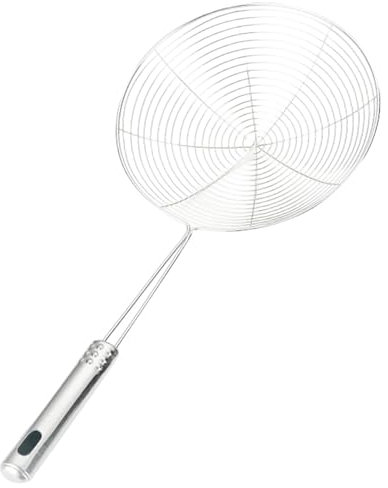 Cuchara Espumadora Para Asar – Utensilios De Cocina Colgantes Con Mango Largo, Cuchara Coladora De Pasta Colgante Para Cocinar | Sartén Para Espumadera De Alambre De Acero Inoxidable, Utensilio De Coc