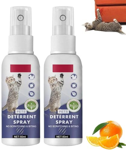 Purrshield Anti Cat Scratch Spray, Spray Repellente per gatti Anti Scratch in rapido graffio, formula sicura per addestramento e protezione di mobili, suscita comportamenti indesiderati (2pcs)