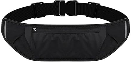 Sport Bauchtasche Damen Gürteltasche Herren Laufgürtel Handy Hüfttasche Leichte Wasserdicht Lauftasche Jogging Handytasche Running Belt Geldgürtel für Joggen Fitness Outdoor Alle Smartphones Schwarz