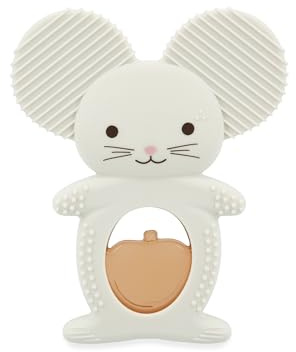 Kaloo - Anneau de Dentition Réfrigérant Souris – Jouet Bébé en Silicone Souple - Soulage les Gencives Sensibles - Facile à Attraper - Lavable - Dès 6 Mois -K208005
