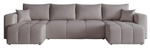 IDOHOME Canapé en U Convertible avec Coffre 318 x 145 cm