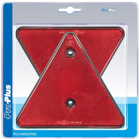 ProCar ProPlus 343751S Réflecteur de Triangle, Set de 2 Rouge/Noir