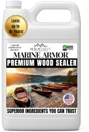Seal It Green Xtreme Marine Wood Sealer | Plant-Based Non-Toxic Outdoor Wood Protection for Decks, Docks, and wood fence | Durable water sealer for wood for Long-Lasting Performance, Clear