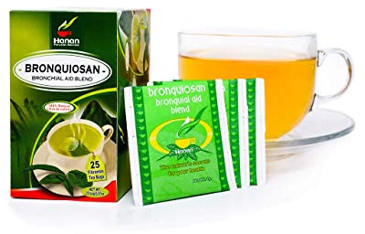 Hanan Peruvian Secrets Bronquiosan Herbal Tea | 100% Natural Bronchial Aid Blend | 25 Tea Bags | Naturally Aids in Soothing the Throat and Alleviating Seasonal Respiratory Discomfort