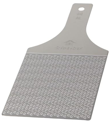 Sustainable Stainless Steel Wasabi Grater - Hagane Zame PRO - Grate Wasabi, Garlic, Ginger, Apples, Fruits, Vegetables, Creamy Texture/Kinjirushi Wasabi (Professional Size) 10.3 inch x 4.3 inch