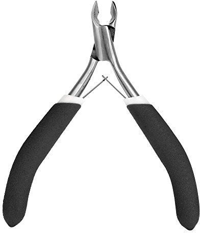 Professional Stainless Steel Nail Cutter, Cuticle Trimmer for Manicure Pedicure Tools, Nail Clipper Scissor for Dead Skin Removal (Black)