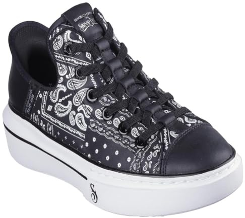 Skechers Snoop Dogg:Snoop One-Double G Baskets à Enfiler Mains Libres pour Femme, Noir/Blanc, 41 EU