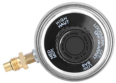 Grillregler aus Zinklegierung, Ventilreduzierer aus Zinklegierung 1 bis 20 UNF, Niederdruckregler Gasdruck, verstellbarer Regler Grill