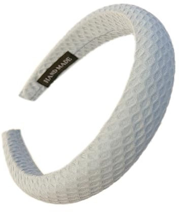 Blausky pannband för kvinnor, vintage vadderade diadem, halkfritt elastiskt pannband, brett hårband, hårsmycken för kvinnor dagligen, skönhetsvård, smink, yoga, utomhussport, nätblå