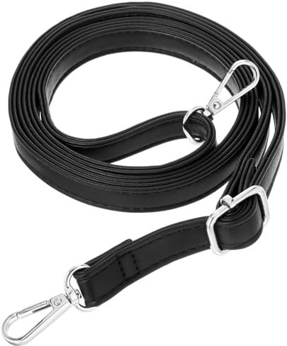 Verstellbarer Schulterriemen für Taschen Schwarz Ersatz Schultergurt 85-150 cm Gurt für Umhängetasche Leder Geldbörsengurt Langer Schultertaschengurt für Taschen Handtaschen (Silber Schnalle)