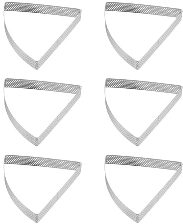 QUARKZMAN 6 stycken sektor bakram 11 cm kakformar med spegelbeläggning för köket hemma mat osttillverkningsverktyg, silver